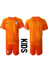 Yhdysvallat Maalivahti Jalkapallovaatteet Lasten Kotipeliasu MM-kisat 2022 Lyhythihainen (+ Lyhyet housut)